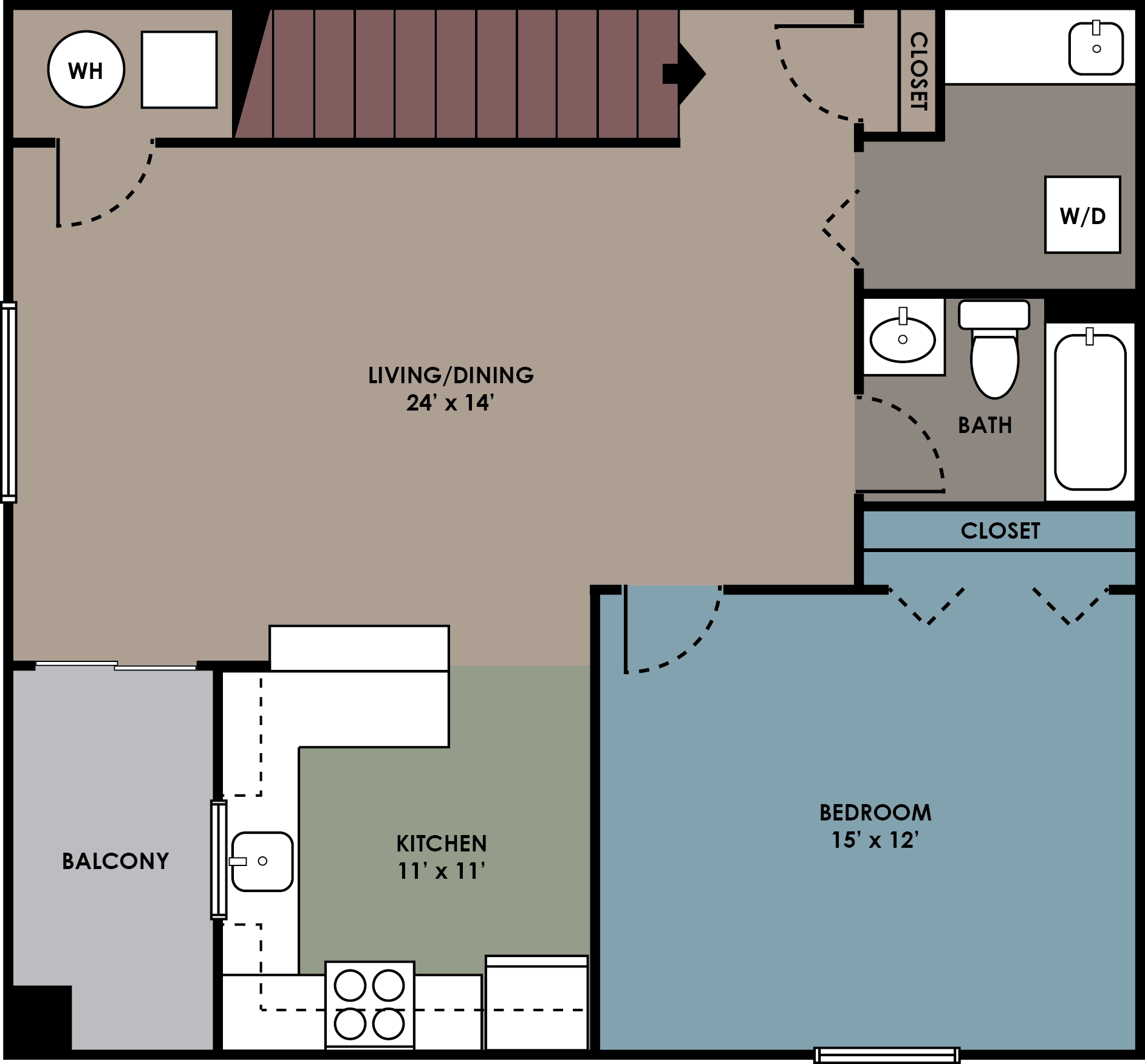 THE RESERVE AT RIVERS EDGE 1 Bedroom